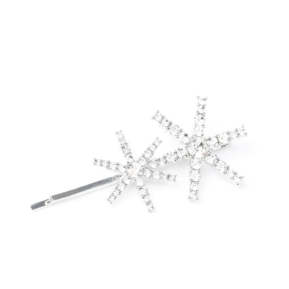 Paparazzi Megastar Minimalist White Hair Clip - Picture 1 of 1